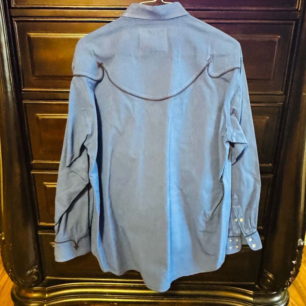 CINCH Classic Cowboy Collection Men’s XL Blue Western Shirt Arrow Embroidered - Picture 2 of 10
